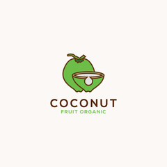 Template Logo Design Coconut organic