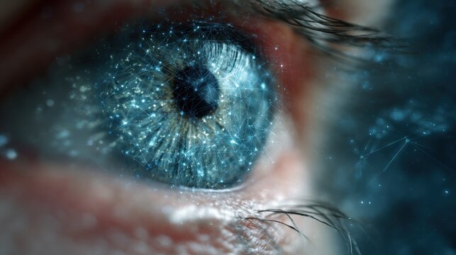 Eye network technology graphic design