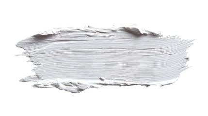 White paint texture smear on white background