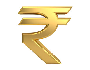 golden rupee isolated on transparent PNG, rupees sign PNG