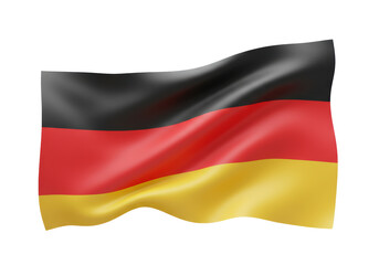 Isolated Waving German Flag Depicting National Pride