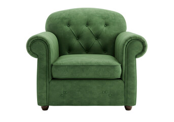 Isolated Classic Green Armchair