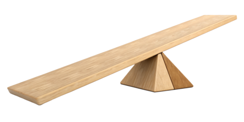Wooden Seesaw Balance - Imbalance, Comparison, and Disparity