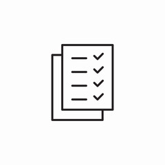 checklist on paper icon sign vector