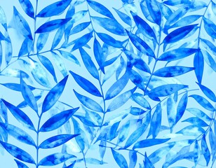 Blue leaf pattern