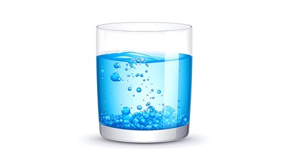 Blue liquid in a glass