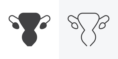Gynecology icon. Line Art And Clip art Style Design