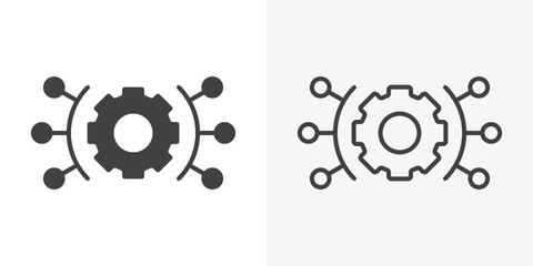 Function icon. Line Art And Clip art Style Design