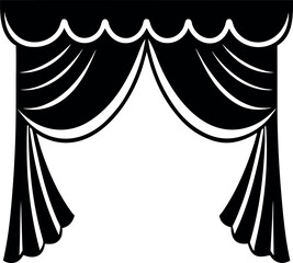 vector illustration of a curtain