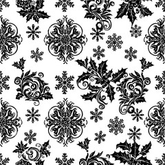 christmas, flower, pattern, floral, seamless, vector, decoration, illustration, wallpaper, ornament, vintage, design, rose, nature, art, texture, leaf, flowers, pink, summer, plant, card, element, dec