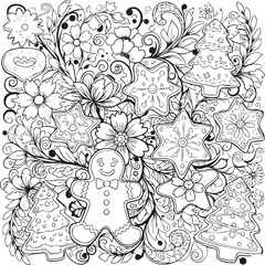 christmas, flower, pattern, floral, seamless, vector, decoration, illustration, wallpaper, ornament, vintage, design, rose, nature, art, texture, leaf, flowers, pink, summer, plant, card, element, dec