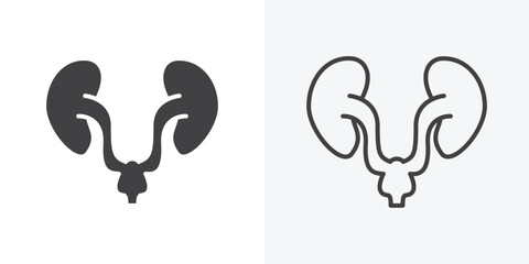Urology icon. Line Art And Clip art Style Design