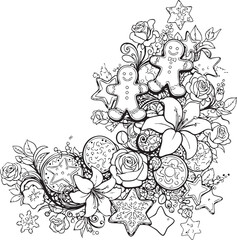 christmas, flower, pattern, floral, seamless, vector, decoration, illustration, wallpaper, ornament, vintage, design, rose, nature, art, texture, leaf, flowers, pink, summer, plant, card, element, dec