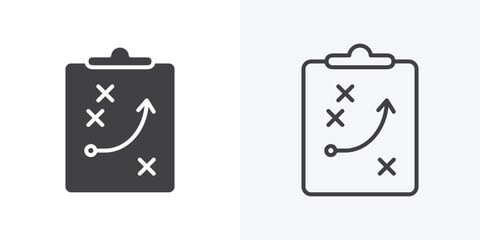 Tactics icon. Line Art And Clip art Style Design
