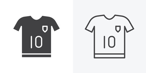 Soccer jersey icon. Line Art And Clip art Style Design