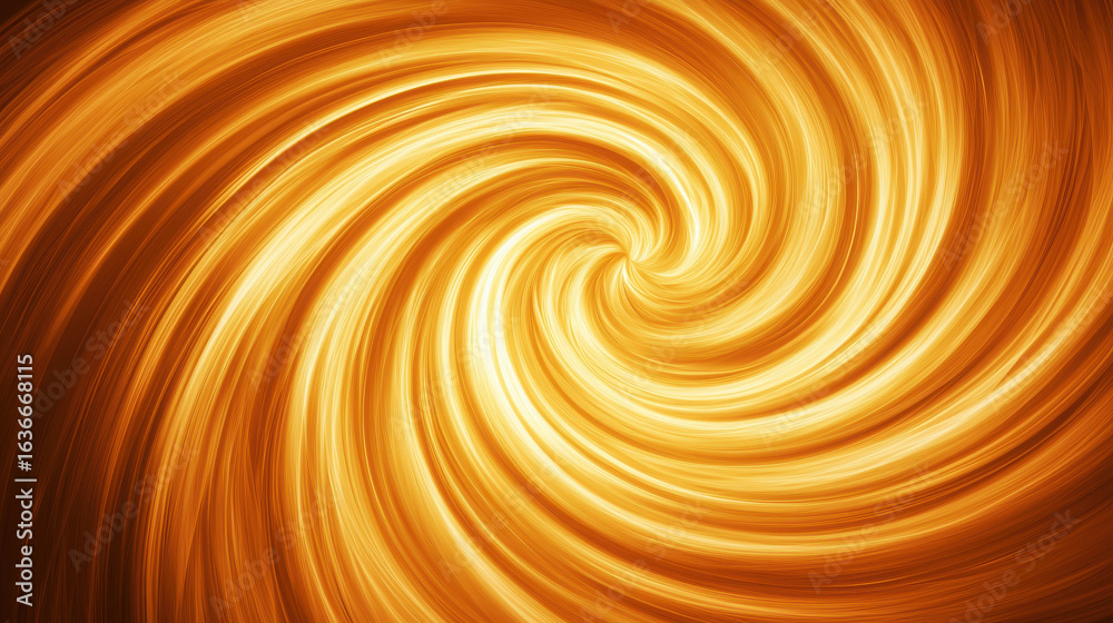 Wall mural abstract golden swirl background design with smooth flowing lines and vibrant warm tones for creativ