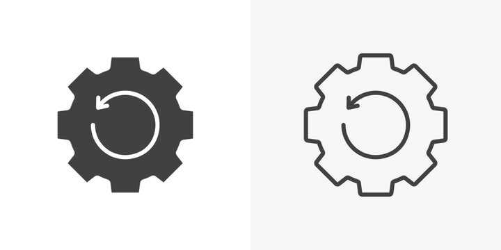 Recovery icon. Line Art And Clip art Style Design