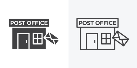 Post office icon. Line Art And Clip art Style Design