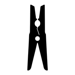 Silhouette of a classic wooden clothes pin vector, laundry and household item