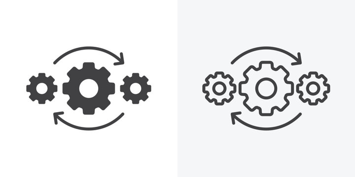 Operation icon. Line Art And Clip art Style Design