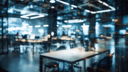 Fototapeta premium Modern blurred office interior