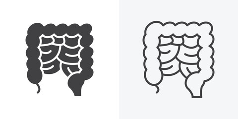 Gut icon. Line Art And Clip art Style Design