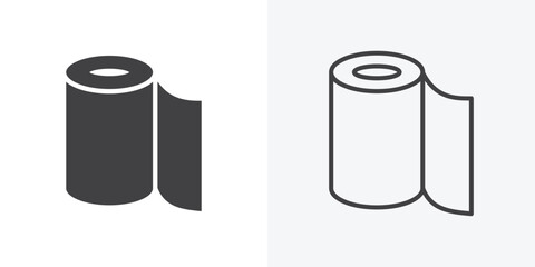 foil roll icon. Line Art And Clip art Style Design