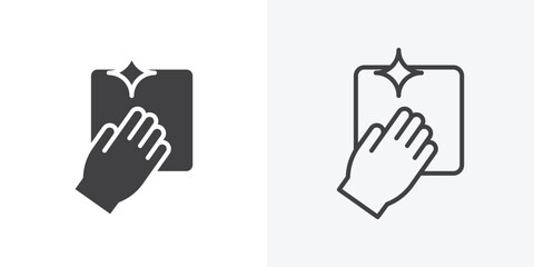 Clean icon. Line Art And Clip art Style Design