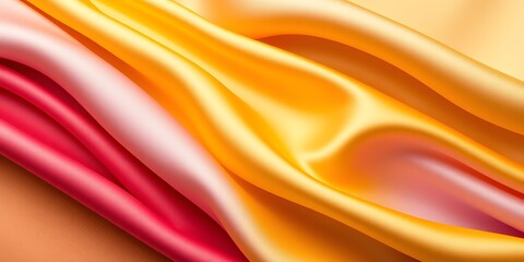 Obraz premium An abstract 3D Linen Silk Wave featuring DEI, Diversity equity and inclusion concept. Team work, diverse culture. 