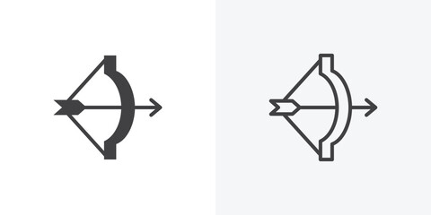 Obraz premium Archery icon. Line Art And Clip art Style Design
