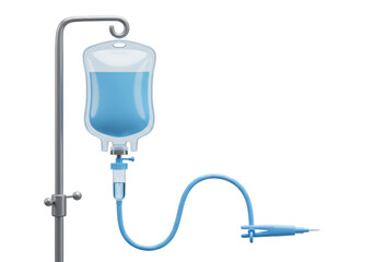 Isolated Intravenous Drip with Solution Bag