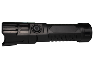 black flashlight isolated