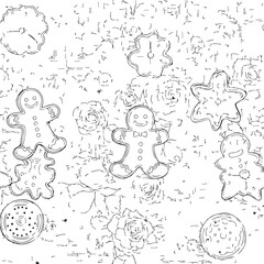 Obraz premium christmas, flower, pattern, floral, seamless, vector, decoration, illustration, wallpaper, ornament, vintage, design, rose, nature, art, texture, leaf, flowers, pink, summer, plant, card, element, dec