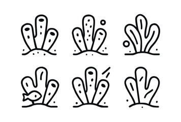 Fototapeta premium Minimal Icons_ Nature Elements