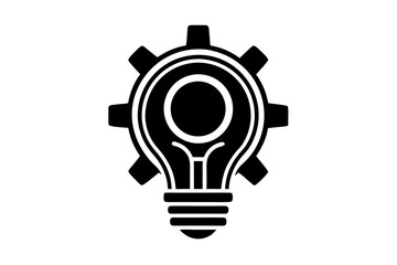 Bright light bulb icon: a glowing electric lamp, symbolizing energy, idea, and innovation
