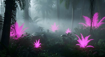 pink flowers in the forest