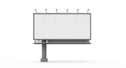 Obraz premium Horizontal Billboard on Metal Stand Mockup