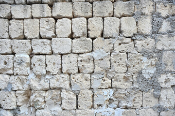 Texture rustica di parete in mattoni deteriorati
