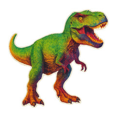 Obraz premium PNG Colorful T-Rex dinosaur illustration
