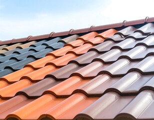 Roof tiles in various colors