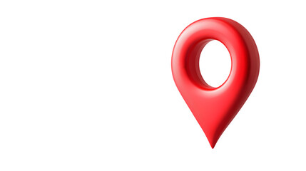 Fototapeta premium Red map pin location icon marker on a white background