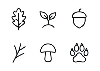 Forest Trail Icon Set