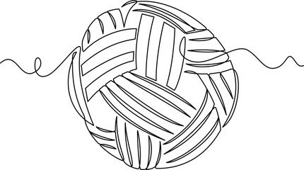 one line art Takraw Ball vector illustration. line art, one continuous line, simple, hand drawn and sketch style. for icons, symbols, signs or logos. PNG