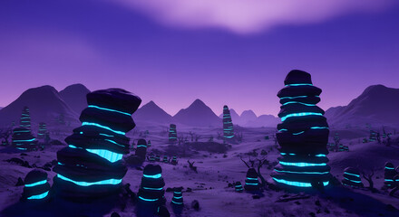 mountain landscape with snow