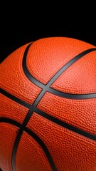 Close-up of an orange basketball (3)