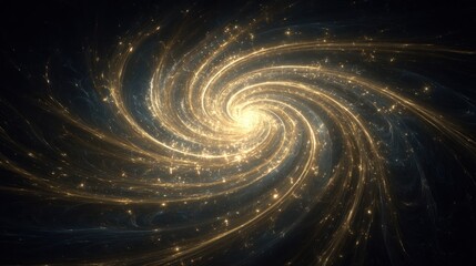 Obraz premium Golden spiral abstract design