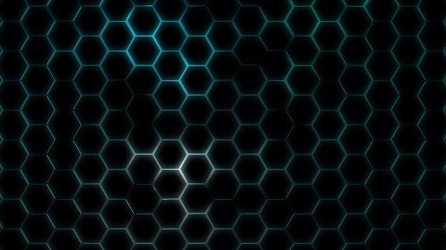 shiny metallic honeycomb grid similar to a closeup of a microphone or insect eye constructed of aluminium metal with a science and technology moody theme and dark vignette lighting effect 4K