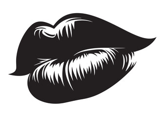 sexy lips kiss woman logo silhouette, lips dripping logo silhouette vector illustration, sexy mouth logo silhouette, lipstick kiss, woman sexy lips kiss logo vector silhouette on white background 