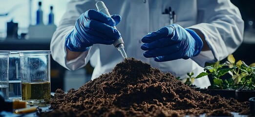 Laboratory analysis is performed to evaluate soil for bioremediation potential.