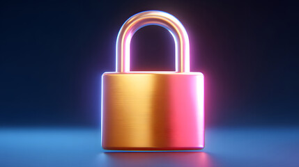 Fototapeta premium Encryption security lock badge protection illustration